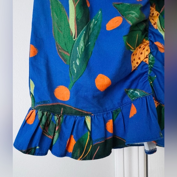 Farm Rio Tropical Print Ruched Ruffled Mini Skirt, Size XS - Picture 8 of 12